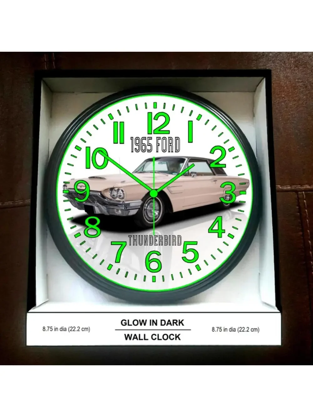1965 Ford Thunderbird Glow In The Dark Wall Clock New!